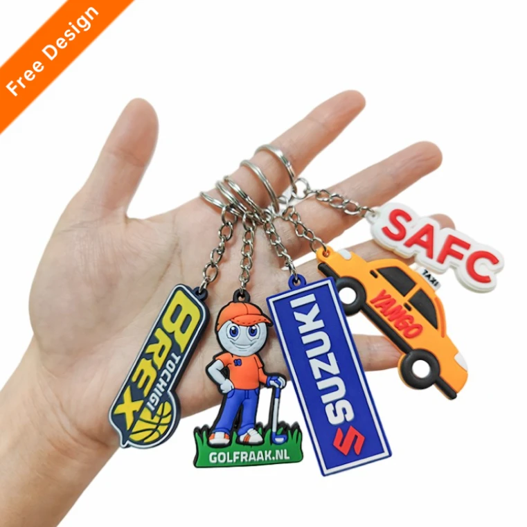 Logo -ul personalizat pentru afaceri promoțional cadou din PVC Cheychain