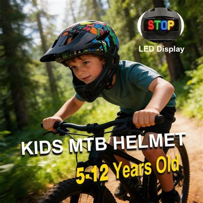 Casca MTB pentru copii cu ecran LED