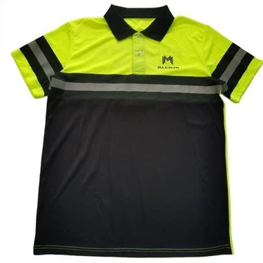 Tricou polo reflectorizant cu maneca scurta